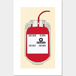 O Negative Blood Bag Posters and Art